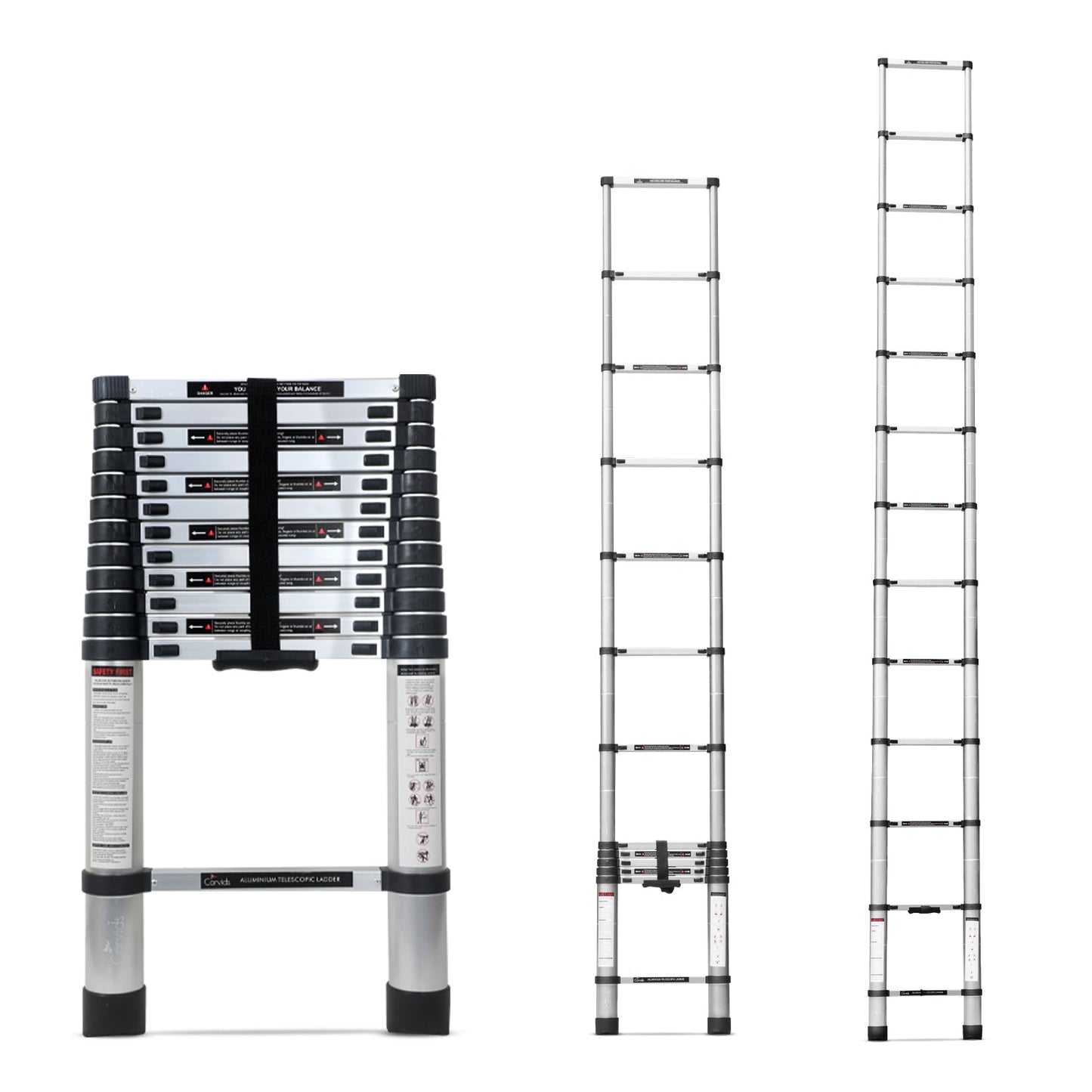 3.8m (12.5 feet) Portable & Compact Aluminium Telescopic Ladder