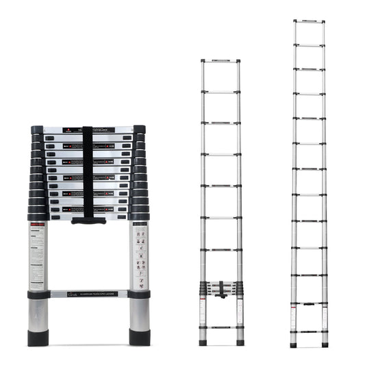 3.8m (12.5 feet) Portable & Compact Aluminium Telescopic Ladder