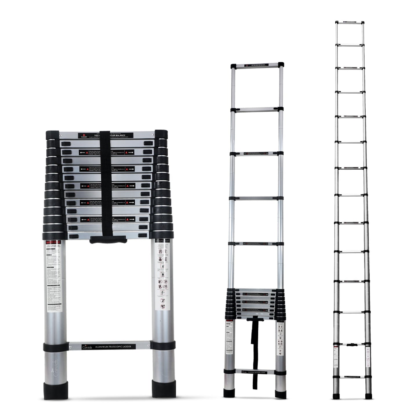 5.5m (18 ft) Portable & Compact Aluminum Telescopic Ladder