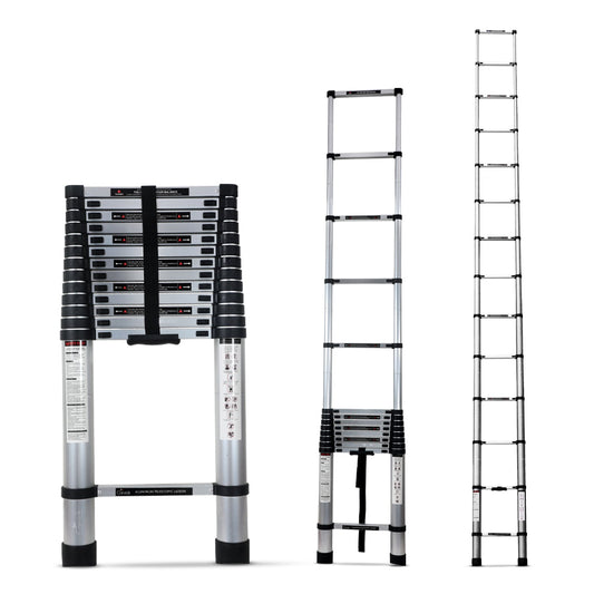 5.5m (18 ft) Portable & Compact Aluminum Telescopic Ladder