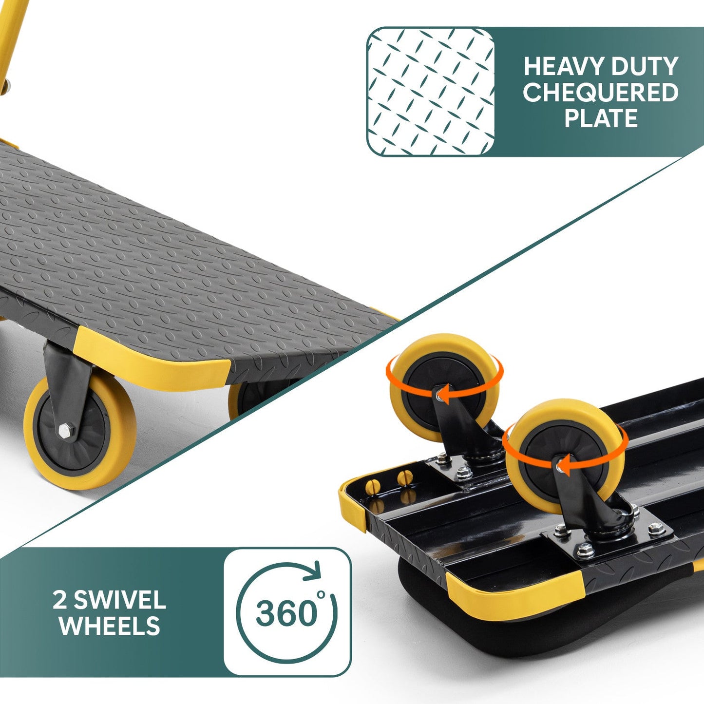 600 Kg Heavy-Duty Folding Metal Hand Platform Trolley/Truck