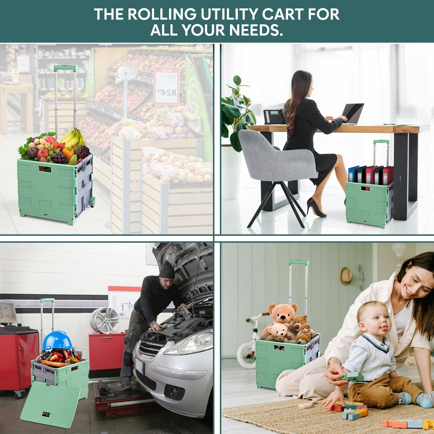 35 Kg Foldable Plastic Utility Cart