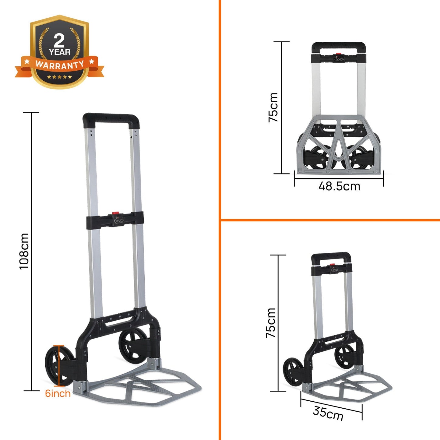 150 Kg Portable Aluminium Hand Truck
