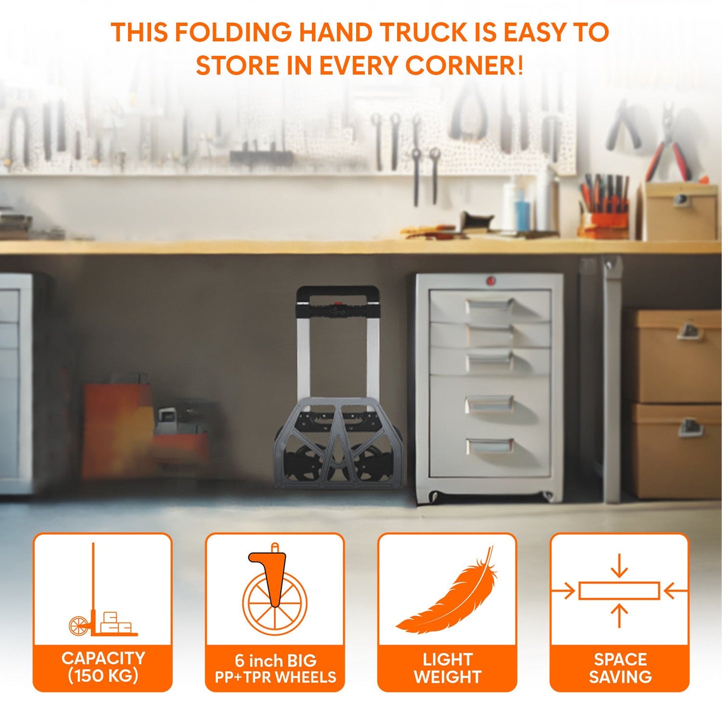 150 Kg Portable Aluminium Hand Truck