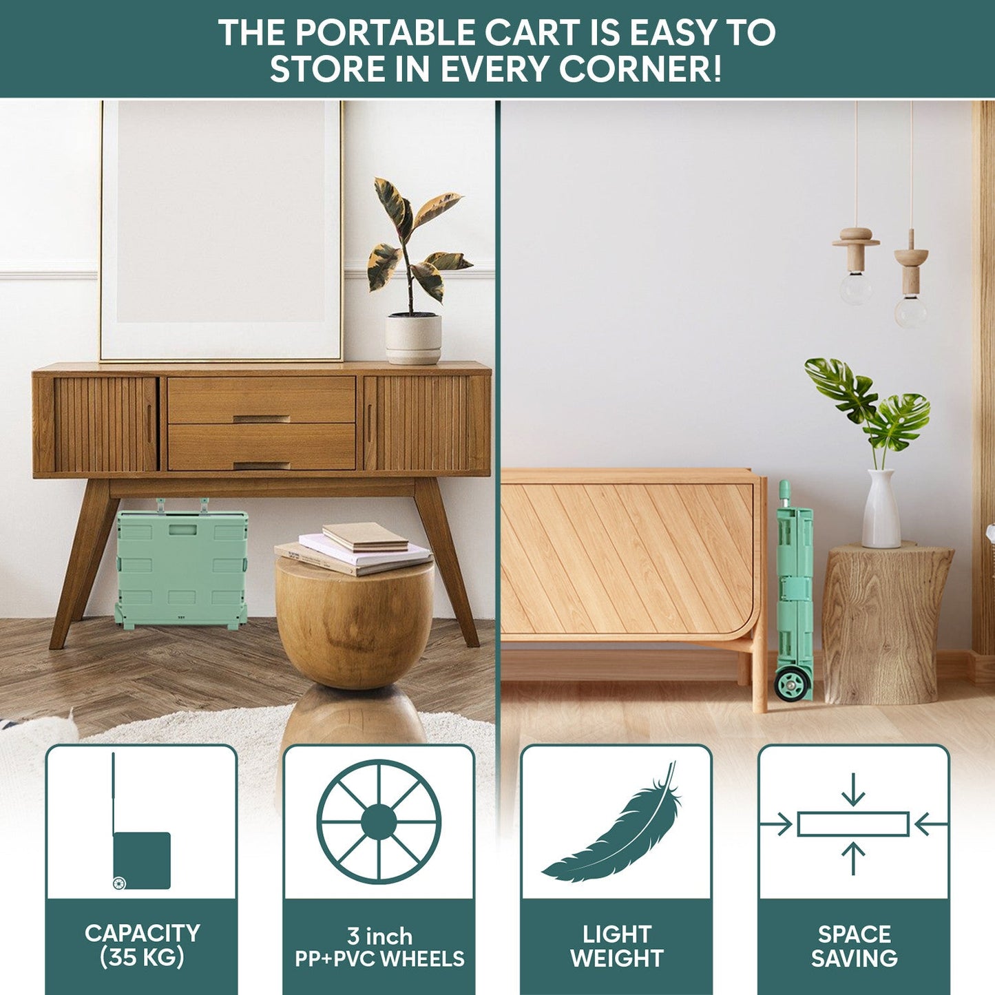 35 Kg Foldable Plastic Utility Cart