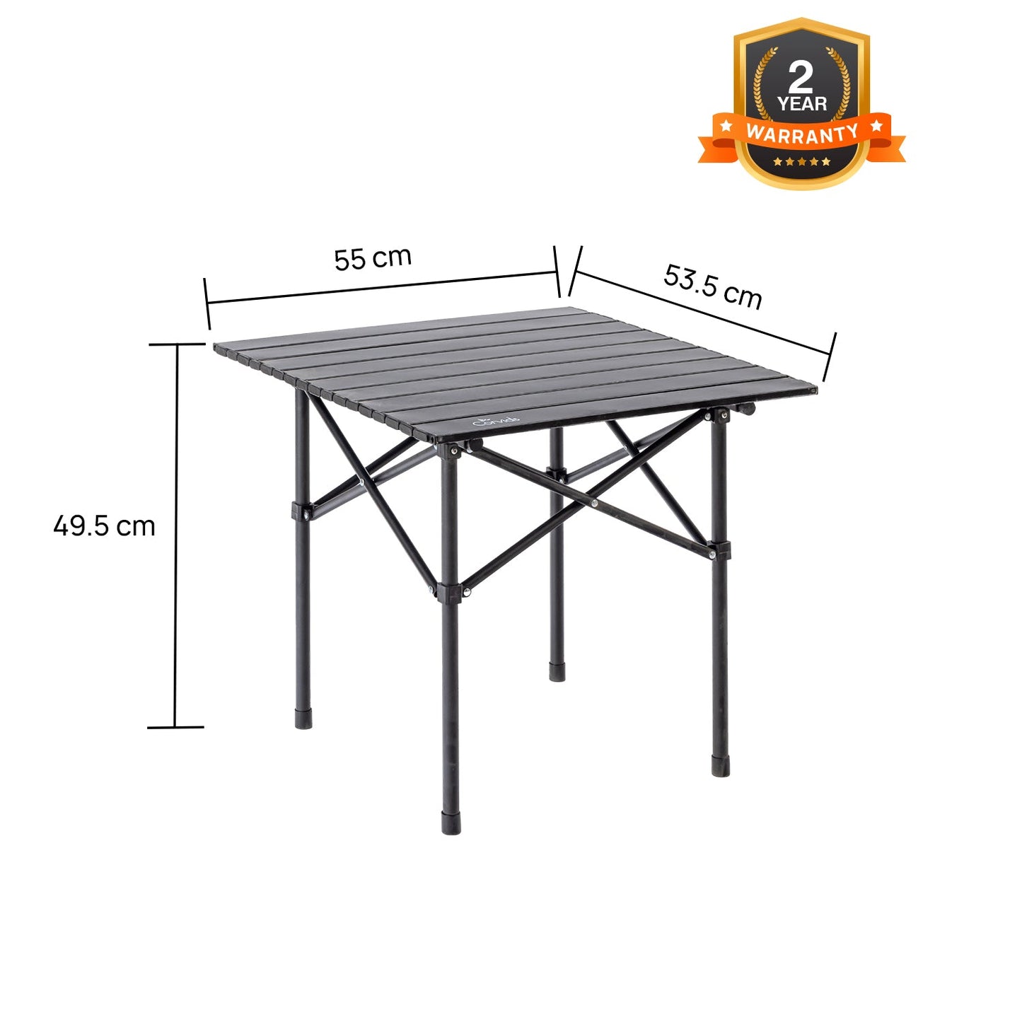 Multipurpose Folding Camping Table with Roll-up Tabletop | Compact & Portable | Best for Hiking, Picnic, Garden, BBQ & Outdoor Use (Black, Medium)