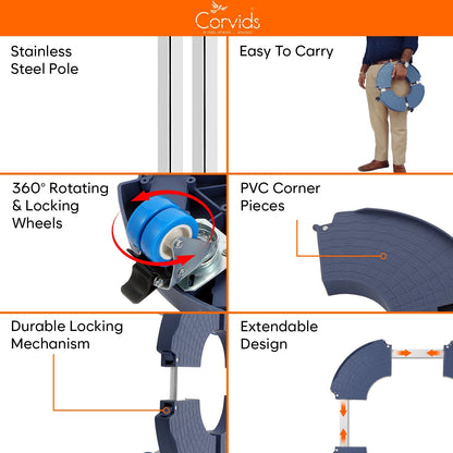 150 KG Heavy Duty Stainless Steel Modern Plant Stand with Adjustable Platform (Grey)