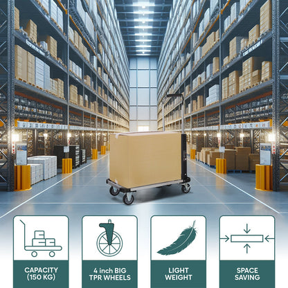 150 Kg Portable Aluminium Extendable Hand Platform Trolley with 2-Year Warranty