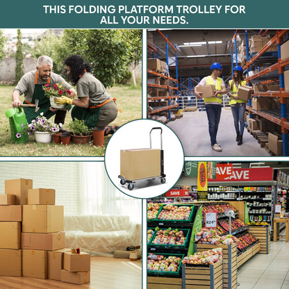 150 Kg Portable Aluminium Extendable Hand Platform Trolley with 2-Year Warranty