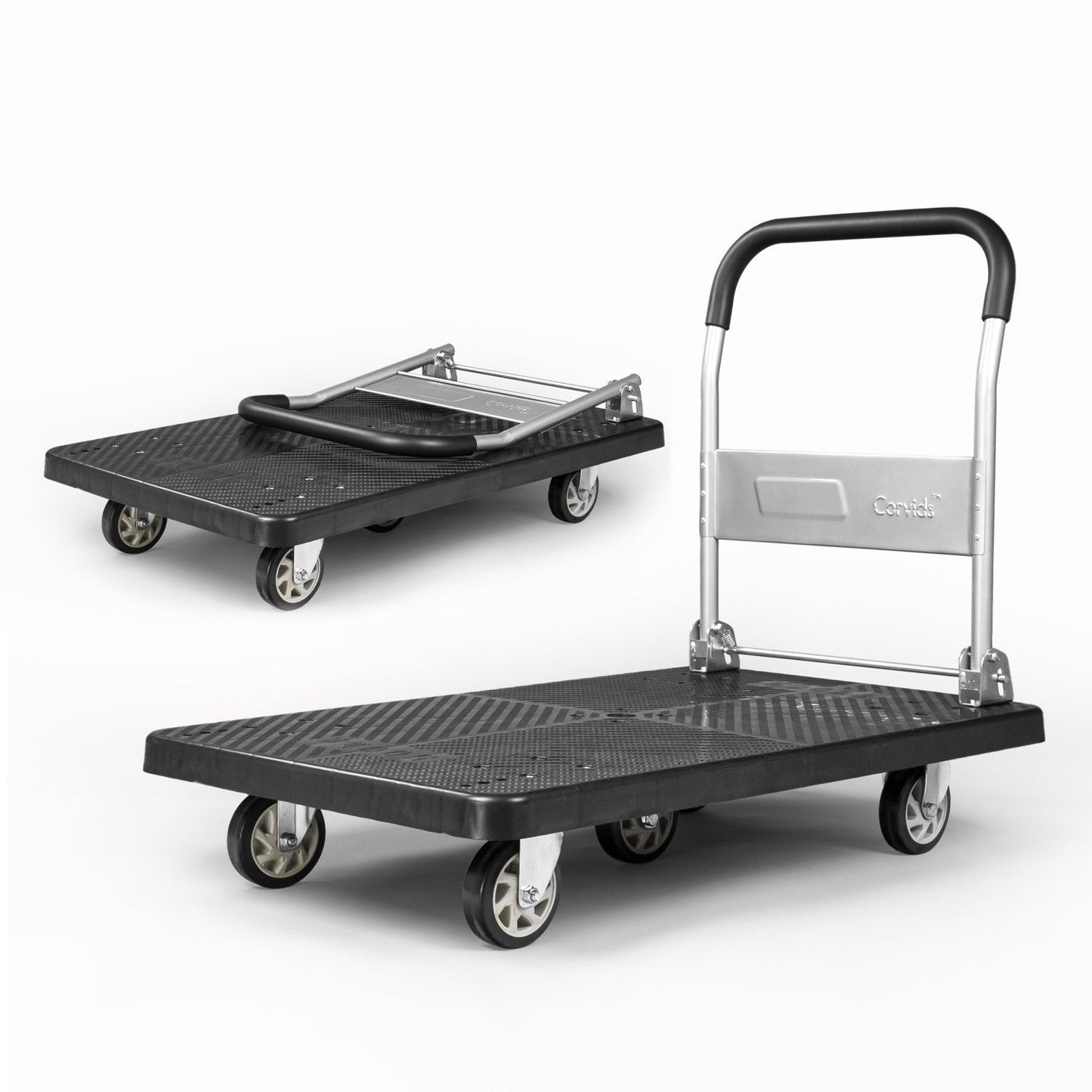 500 Kg Portable Plastic Folding Hand Platform Trolley with 2-Year Warranty