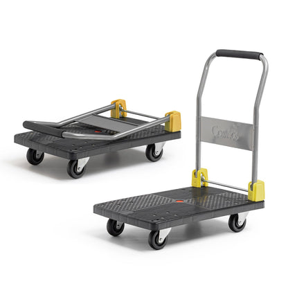200 Kg Portable Plastic Folding Hand Platform Trolley with 2-Year Warranty