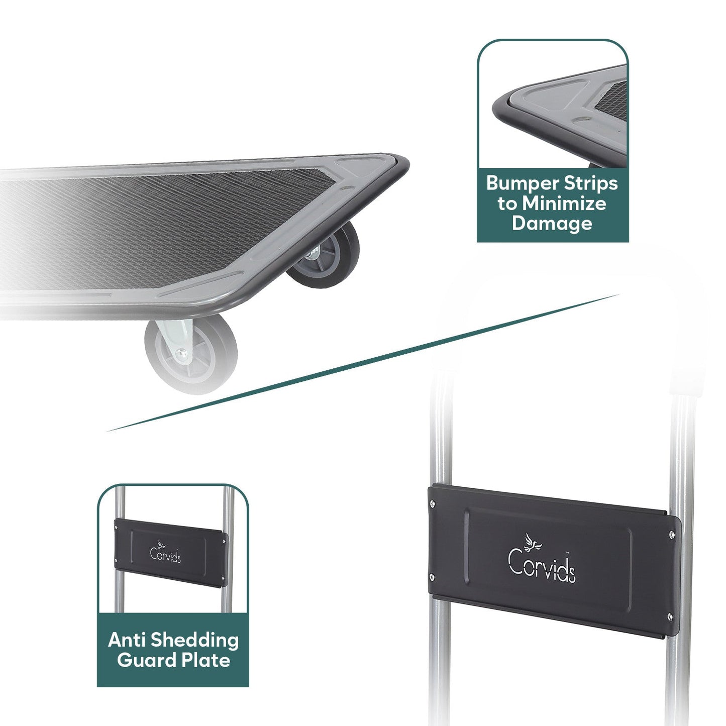 150 Kg Portable Folding Metal Hand Platform Trolley with 2-Year Warranty