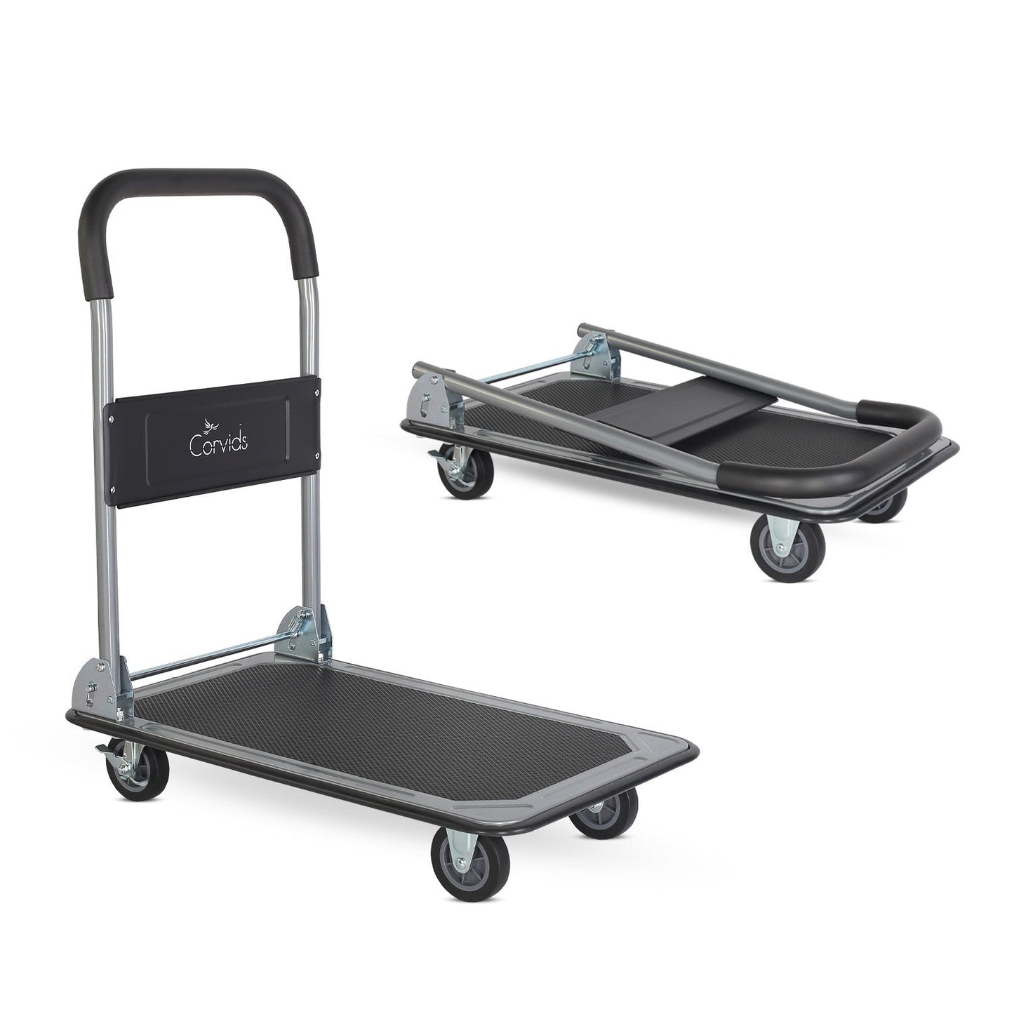 150 Kg Portable Folding Metal Hand Platform Trolley with 2-Year Warranty