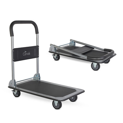 150 Kg Portable Folding Metal Hand Platform Trolley with 2-Year Warranty