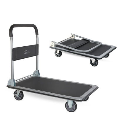 300 Kg Portable Folding Metal Hand Platform Trolley for Material Handling