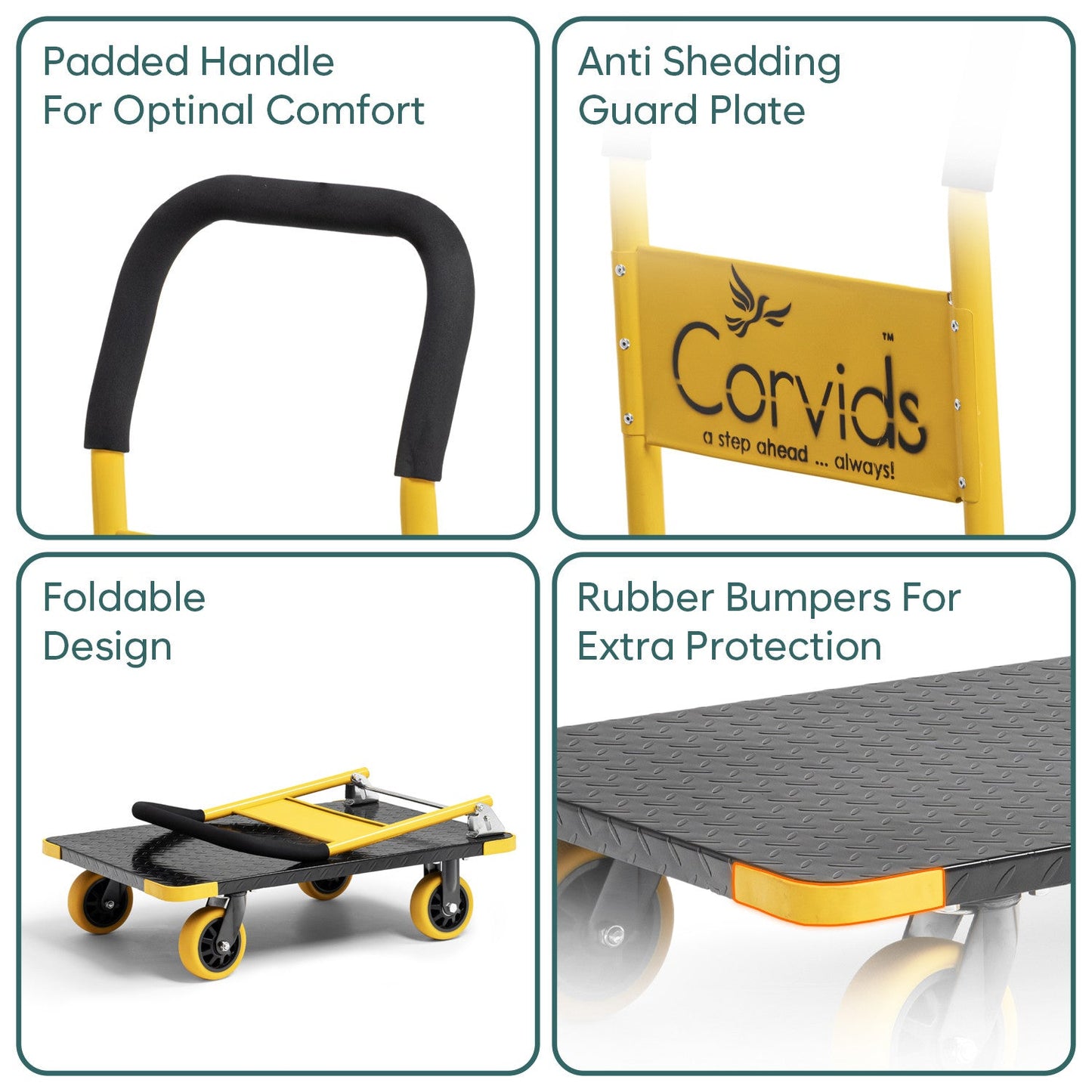 400 Kg Heavy-Duty Folding Metal Hand Platform Trolley/Truck