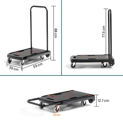 150 Kg Portable & Compact Plastic Platform Trolley