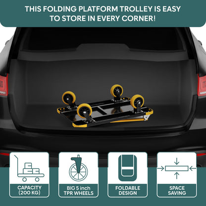 200 Kg Heavy-Duty Folding Metal Hand Platform Trolley/Truck