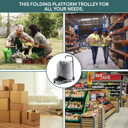 150 Kg Portable & Compact Plastic Platform Trolley