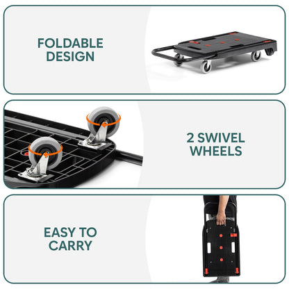 150 Kg Portable & Compact Plastic Platform Trolley