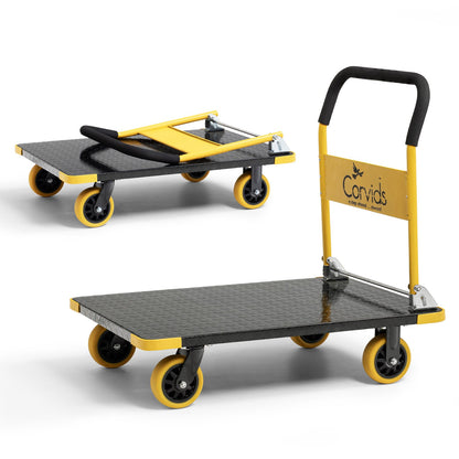 600 Kg Heavy-Duty Folding Metal Hand Platform Trolley/Truck