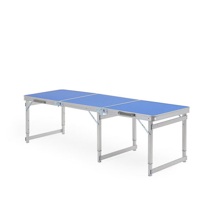 6 Feet Multipurpose Aluminium Folding Camping Table with Carrying Handle (Blue)
