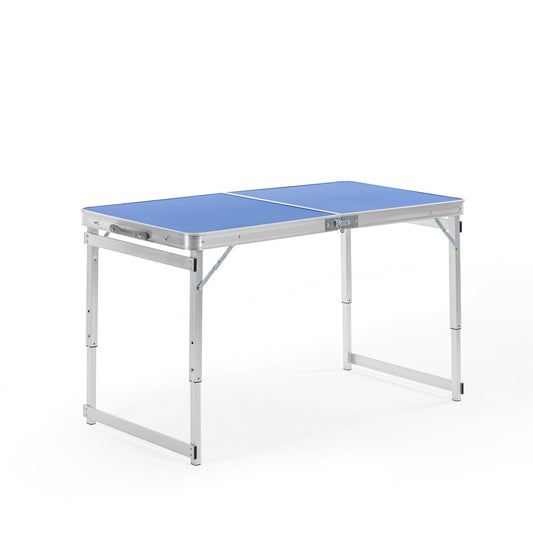 4 Feet Multipurpose Aluminium Folding Camping Table with Carrying Handle (Blue)