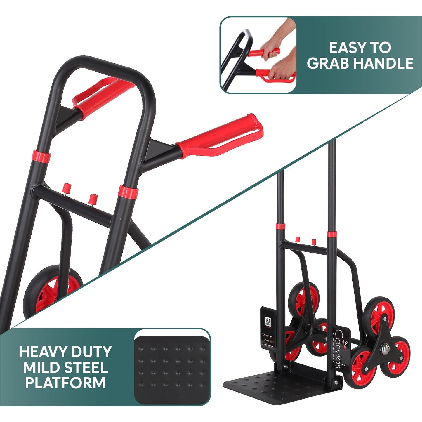 150 Kg Stairs Climbing Steel Hand Truck with 2-Year Warranty