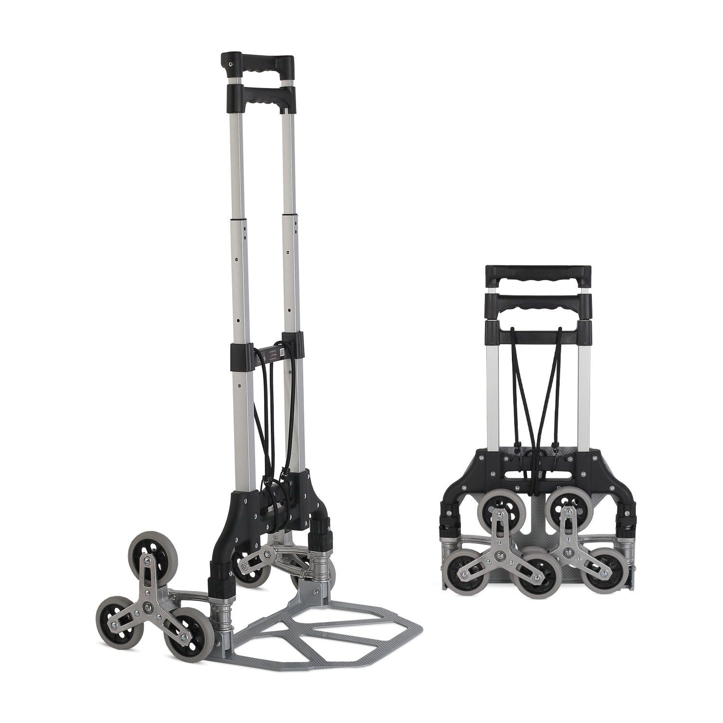 75 Kg Stairs Climbing Aluminium Hand Truck | Foldable & Lightweight Trolley with Tri-Wheel Design for Smooth Stair Movement | Portable Dolly Cart for Home, Office & Warehouse